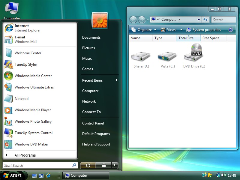 Select All On Windows Vista