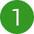 Číslo 1 v zeleném kruhu