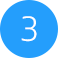 Número 3 num círculo azul