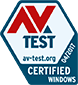 AV Test certified Windows award - March 2016