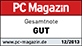 Award PC Magazin Gesamtnote GUT December 2013