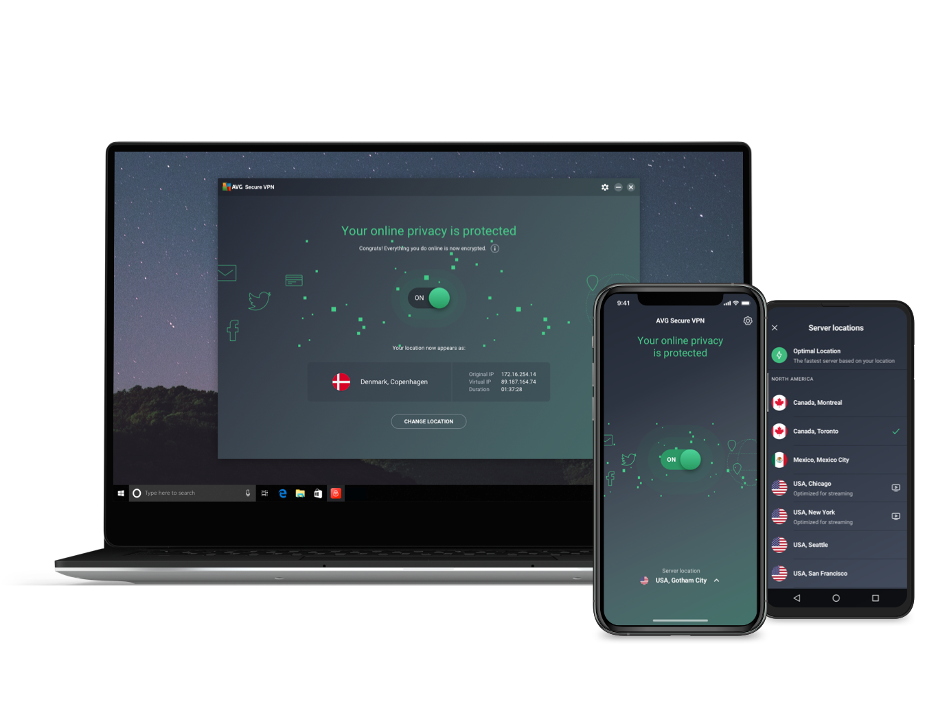 AVG Secure VPN 2022-1 Device Download 1 Year 