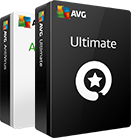 Afbeeldingen van verpakkingen van AVG Ultimate en AVG AntiVirus