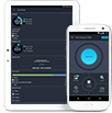 Android tablet and mobile phone with AVG Cleaner for Android