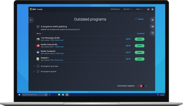 Atualize todos os seus programas com um clique