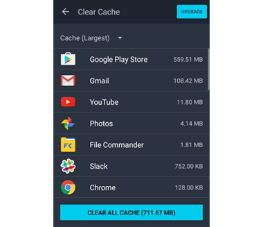Android önbellek temizleme, 380 x 327 piksel