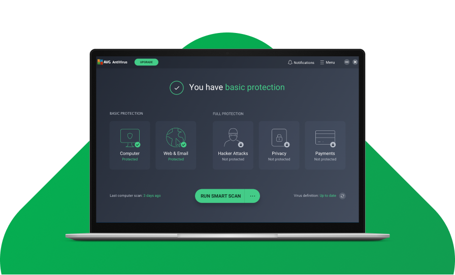 Transferir antivírus gratuito para PC Software de proteção AVG