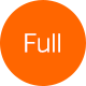 Weißer Text „Voll“ mit Stern in orangefarbenem Kreis