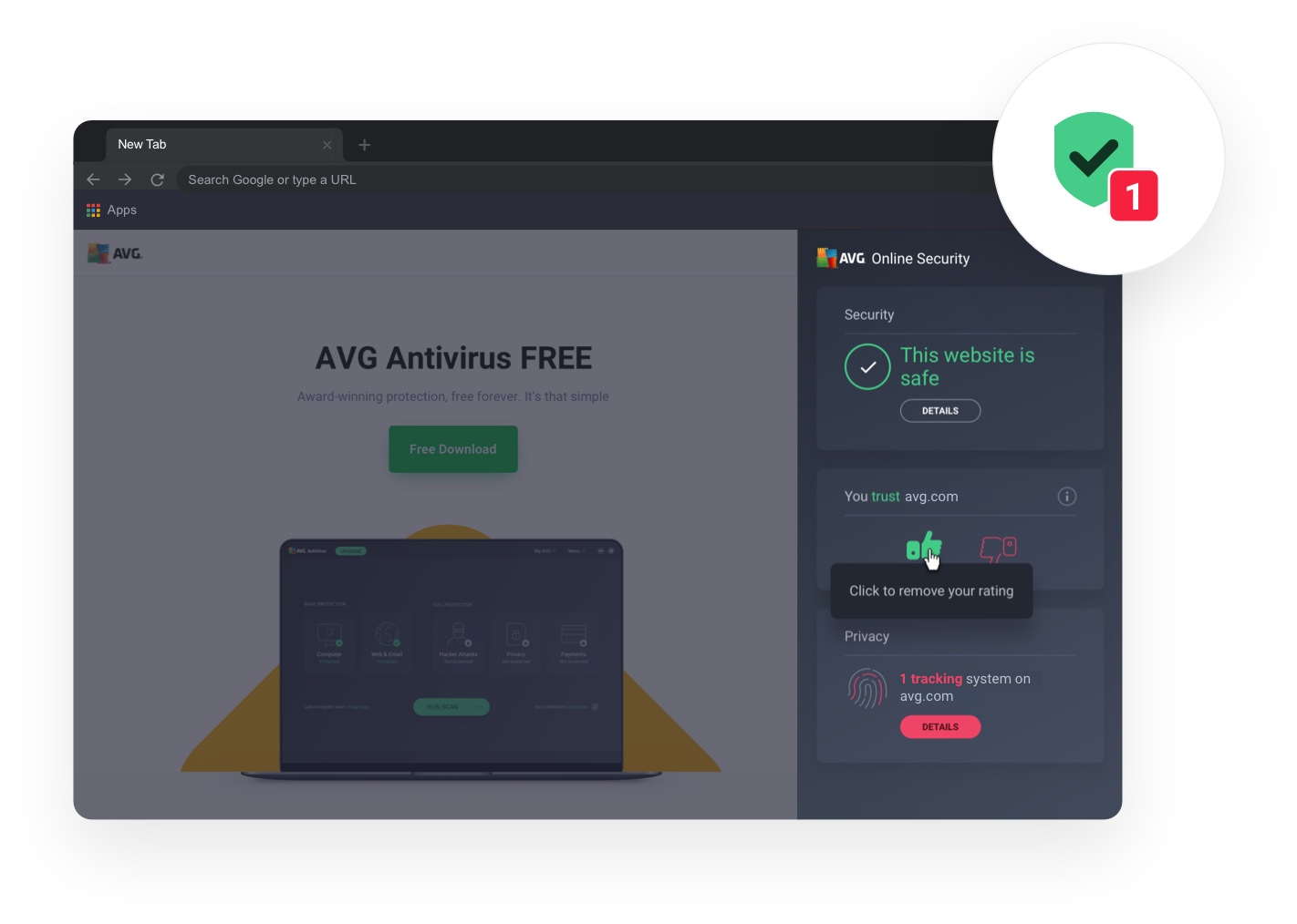 AVG Online Security | Расширение для бесплатной защиты