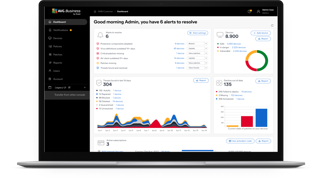 UI Administración remota