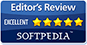 Prêmio de avaliação do editor EXCELENTE da Softpedia