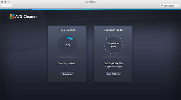 Mac Cleaner - Scansione Disk Cleaner in corso 