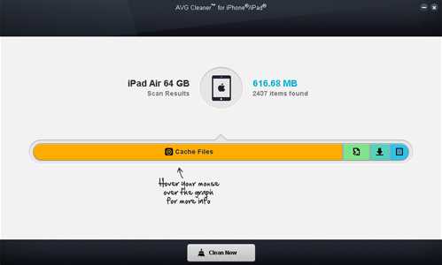 AVG Cleaner pro iPhone a iPad