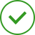 Green tick inside green circle