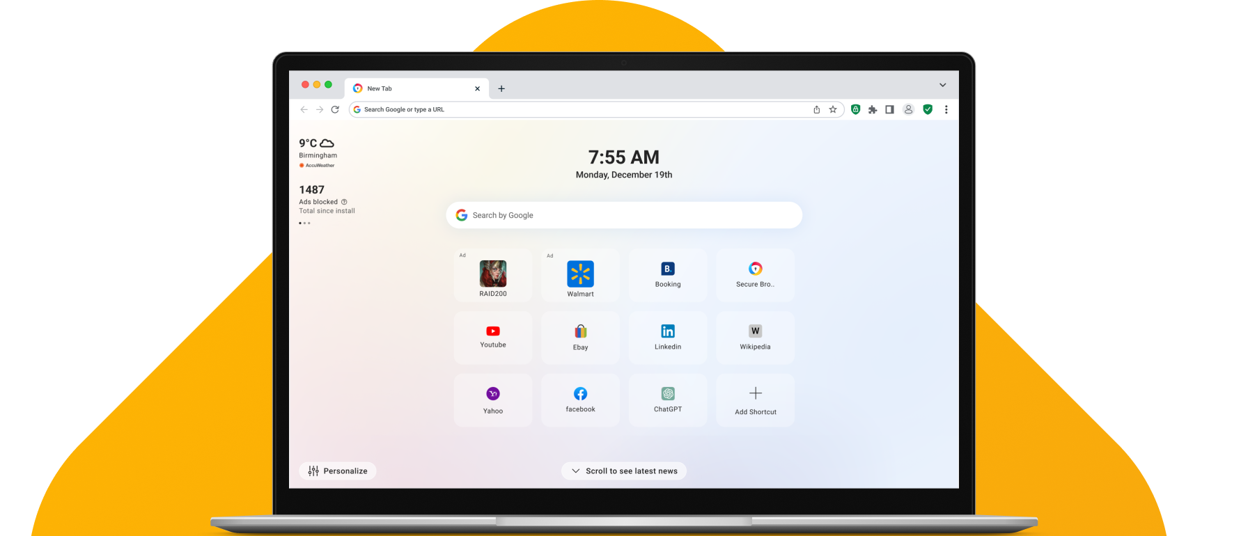 Vår sikre nettleser hjelper deg og andre på følgende måte 