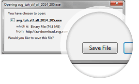 AVG TuneUp download, Save File screenshot