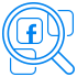 Funktionssymbol: Lupe mit Logo eines sozialen Netzwerks