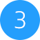 Chiffre&nbsp;3 dans un cercle bleu