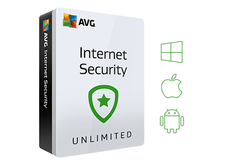 Internet Security &ndash; Bild der Produktbox mit Symbolen für Windows, Android und Mac