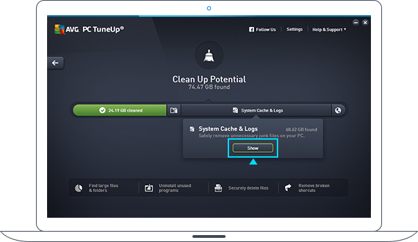 PC TuneUp&nbsp;&ndash; Bereinigungspotenzial