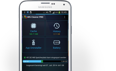 Galaxy s5, téléphone portable Samsung coupé en deux, AVG&nbsp;Cleaner&nbsp;PRO, IU, 381&nbsp;x&nbsp;234&nbsp;px