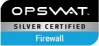 Emblema de Firewall com certificação prata da Opswat