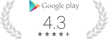 Classificação 4,3/5 no Google Play