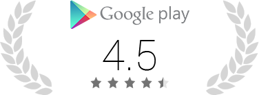 Classificação 4,4/5 no Google Play