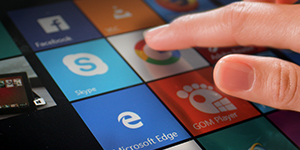 Démarrer le menu avec les applications courantes