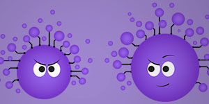 purple image with virus