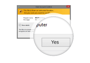 AVG Performance Installation Step Two Double Click Yes