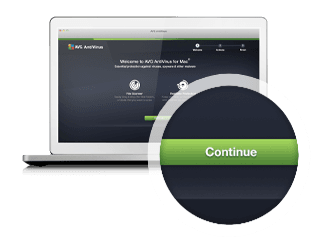 Passaggio 3 dell'installazione della protezione per Mac: Pulsante Prosegui