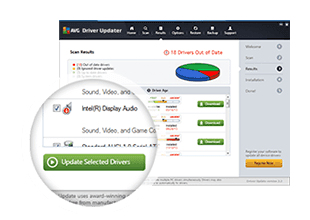 Instalação do AVG Driver Updater Passo Três Atualizar