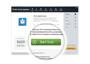 AVG Driver Updater Installation Step Two Start Scan